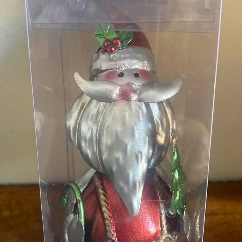 NWT Pier 1 Christmas Santa Wine Bottle Stopper Holiday New